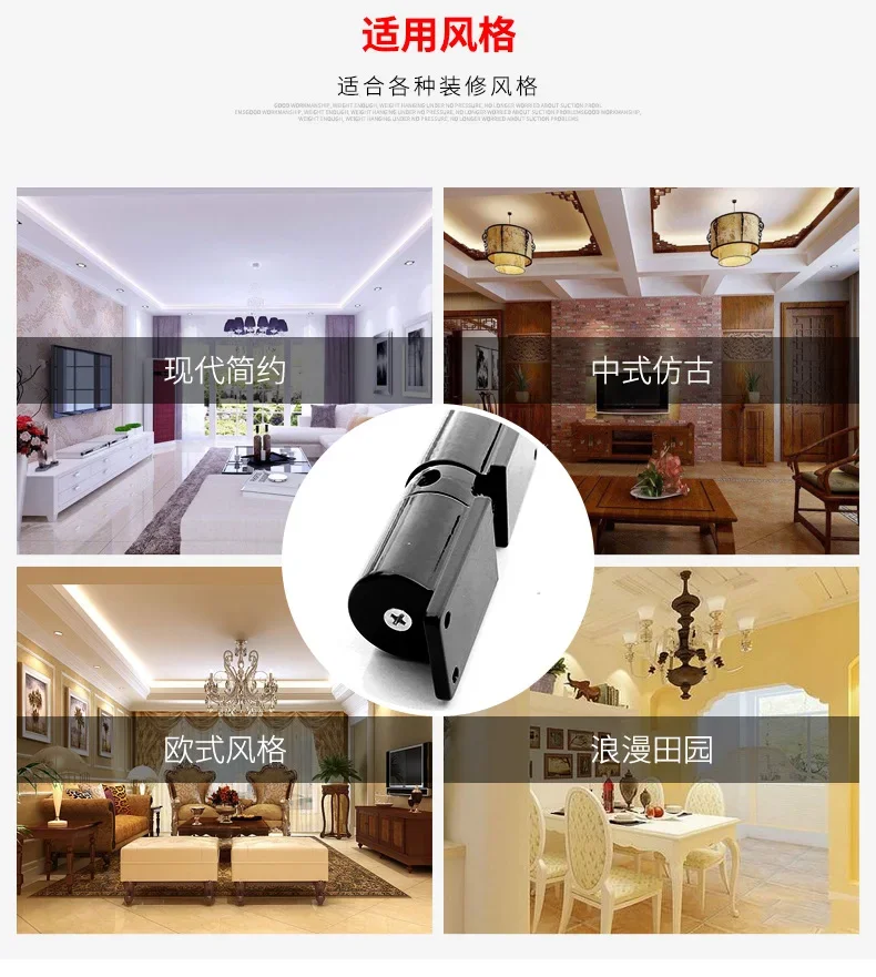 new Adjustable Surface Mounted Automatic Spring Closing Door Closer with wheel Fire Rated Door Stopper Hardware