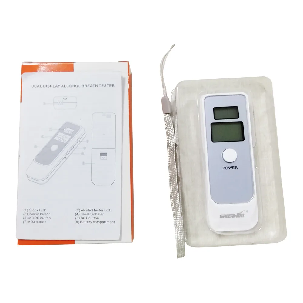 GREENWON Alcohol Tester Digital Breathalyzer For Gas Breath Meter With Dual Display Screen