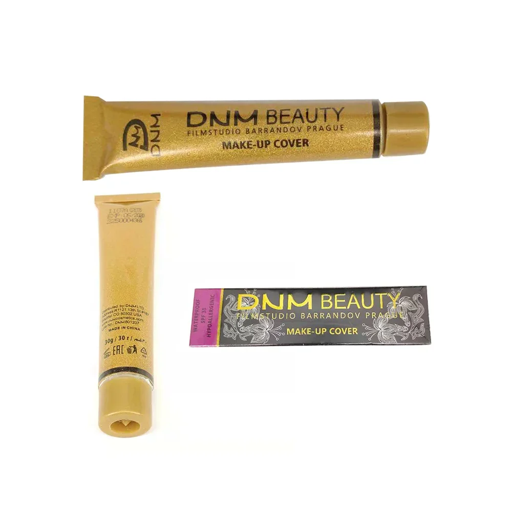 DNM Small Gold Tube Concealer Foundation Balm Covers Acne Scars Freckle Scars Tattoo Redness Dark Circles Freckle Powder Makeup liquid foundation stick foundation waterproof foundation makeup cosmetics makeup cream