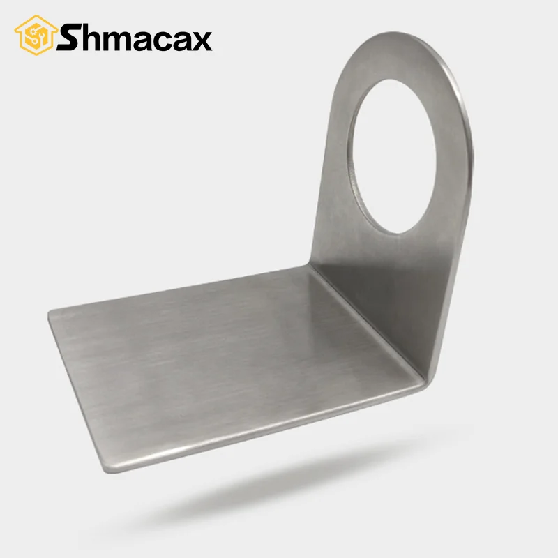 1PC Bottle Holder Durable Stainless Steel Bottle Hanger Stand Traceless Metal Hook Free of Punch Wall Mounted Soap Holder