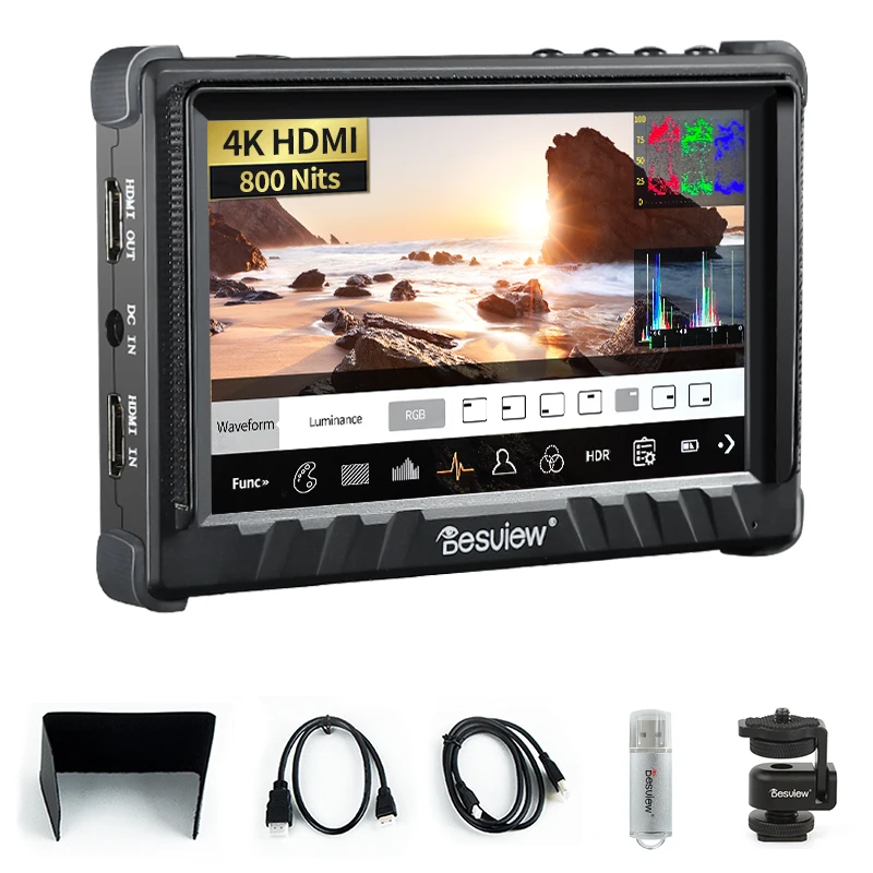 

Desview P5II Camera Field Monitor 800nits Full HD 1980*1080 High Brightness 5.5 inch IPS 4K HDMI Camera Monitor Waveform 3D LUT