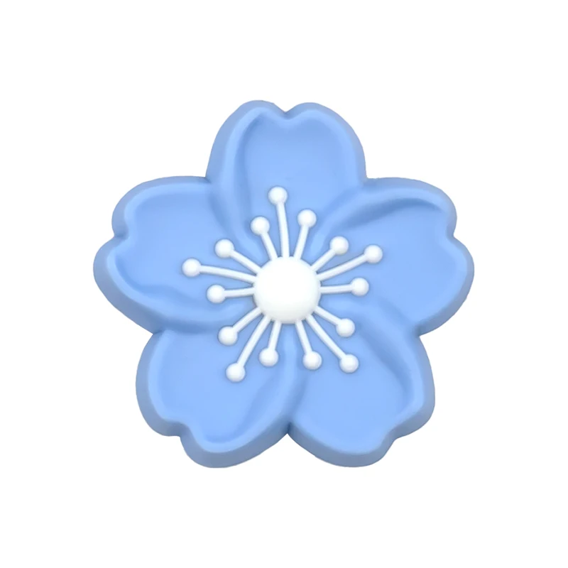 1/16 Stück grüner Kaktus Bambus Schuhanhänger für Frauen blaue Blume Delphin Schildkröte Schuhzubehör Dekoration Wolke Pin Clog Jeans – Detail 3