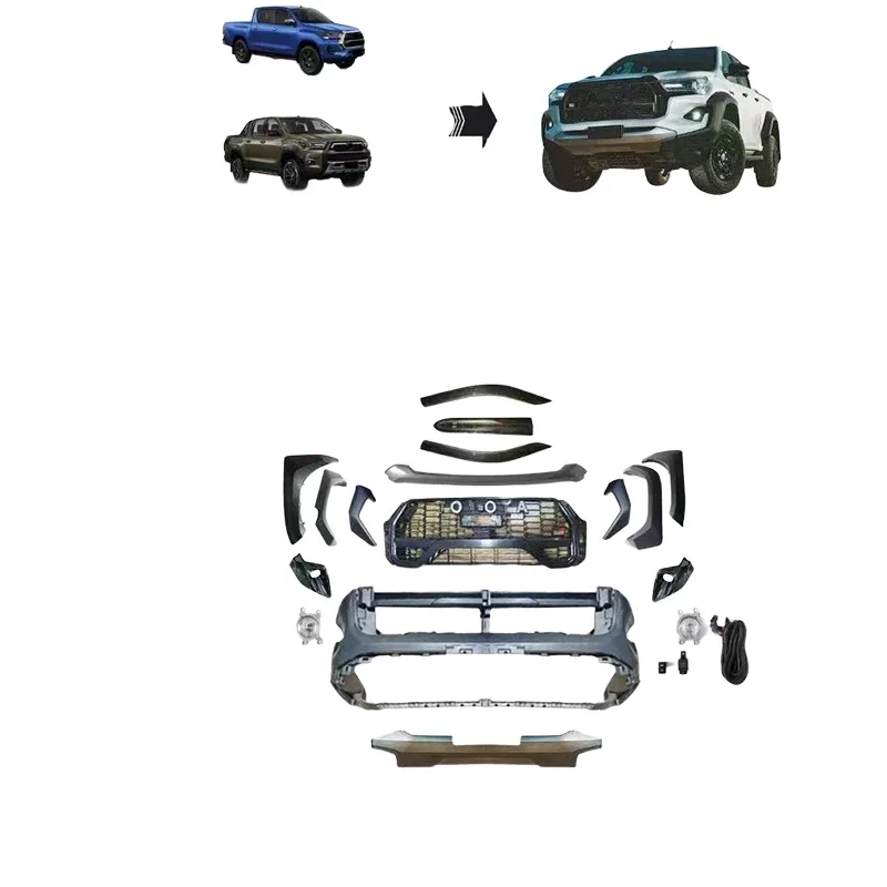 

Upgrade facelift GR sport body kit 2020 for Hilux Rocco hilux gr 2023 bodykit