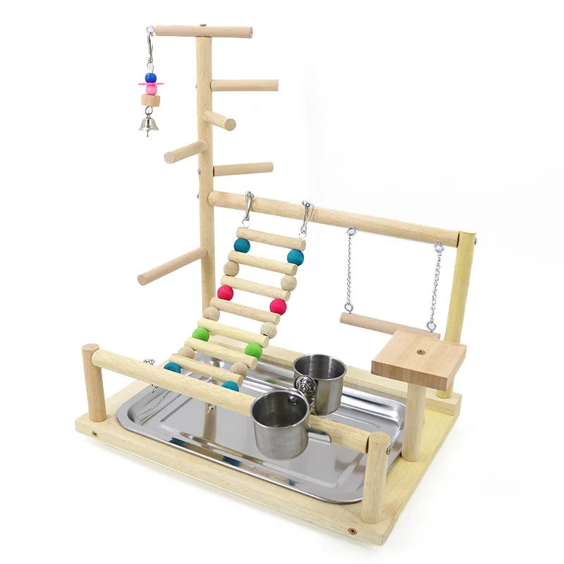 Bird Perch Stand Toys Parrots Playstand Exercise Play Gym Feeder Exercise Activity Center For Bird Toy Parrot Conure C