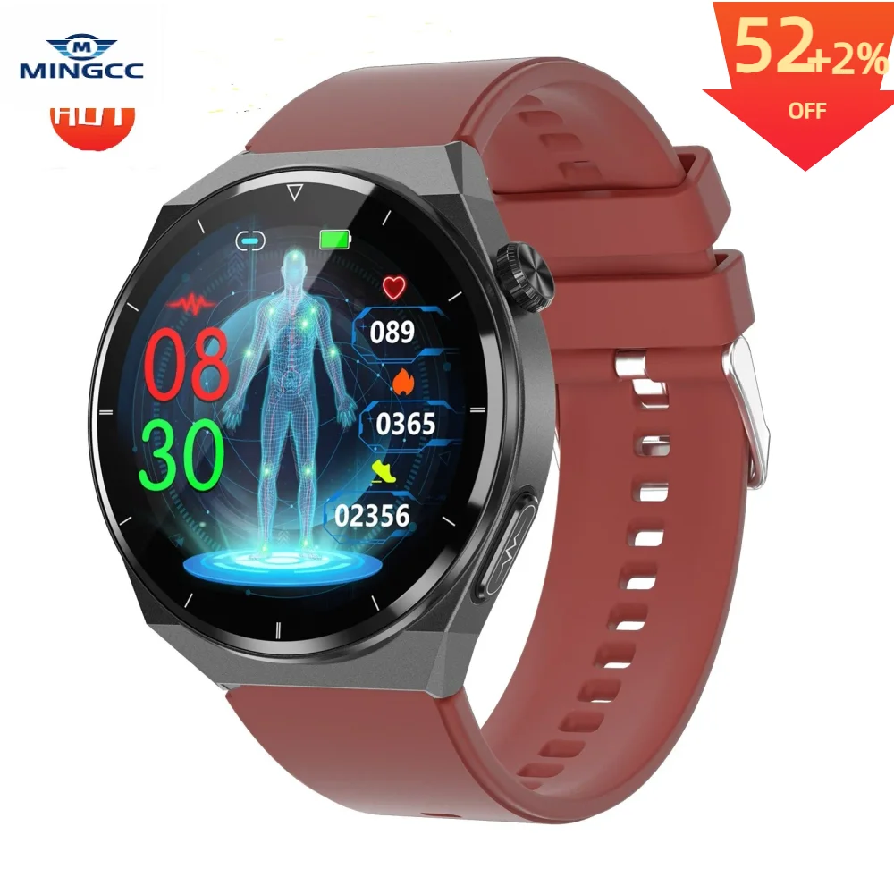 

Tk20 Ecg Blood Glucose Heart Rate Blood Pressure Blood Oxygen Monitor Exercise Record Health Alert Smart Watch For Men And Women