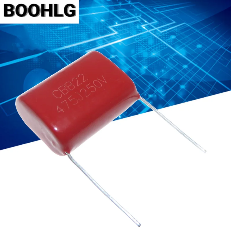 

5pcs 250V475J 4.7UF Pitch 25mm 4700NF 250V 475J CBB Polypropylene film capacitor