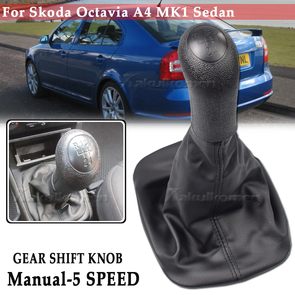 Kaufe For Skoda Octavia A4 1997 1998 1999 2000 2001 2002 2003 2004 2005  2006 2007 2008-2011 Car Gear Stick Shift Knob Gaitor Boot