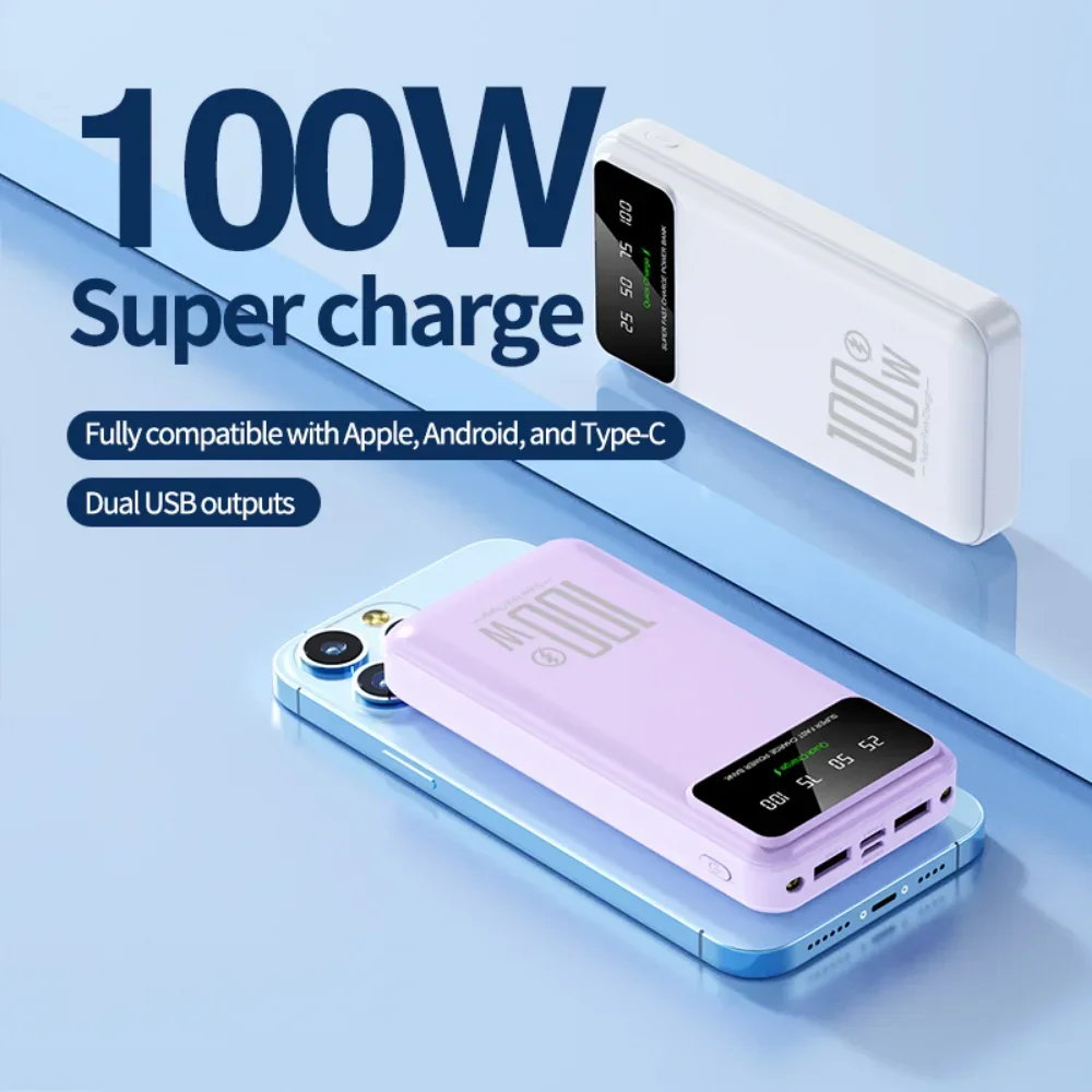 Xiaomi 50000mAh High Capacity 100W Fast Charging Power Bank Portable Charger Battery Pack Powerbank for iPhone Huawei Samsung 3