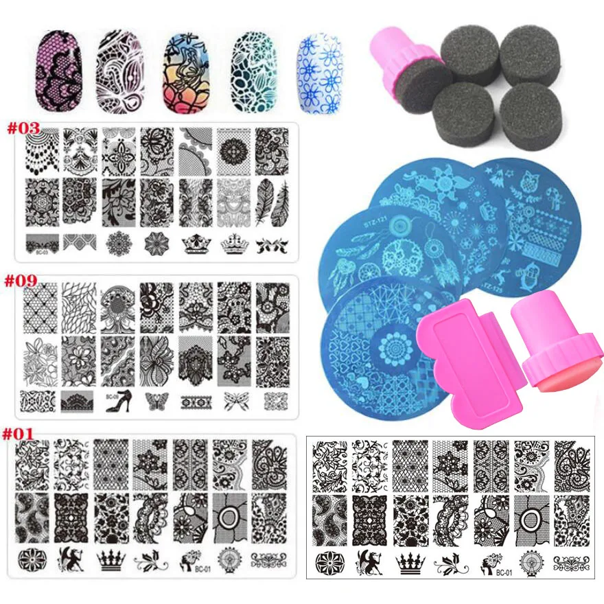 nail-art-stamping-plate-diy-nail-polish-stamper-tools-stainless-steel