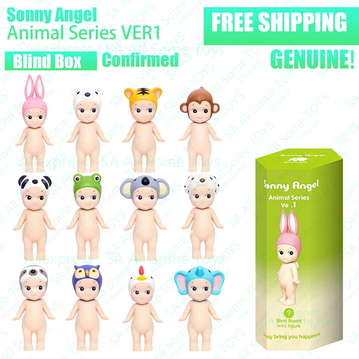 

Sonny Angel Animal Series VER1 Blind Box Confirmed style Genuine telephone Screen Decoration Birthday Gift Mysterious Surprise