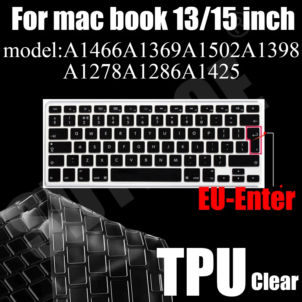 Protection Clavier MacBook Air Et Pro - Film TPU Ultra-fin Transparent Pour 13.6", 15", 14", 16" (M1 à M4) - Layout QWERTZ UE - 3