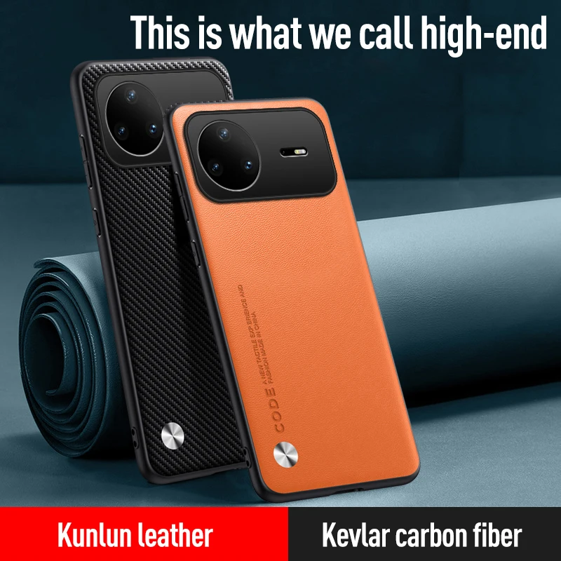 Enhanced Anti-Shock Rugged Carbon Fiber PU Leather Hard Case