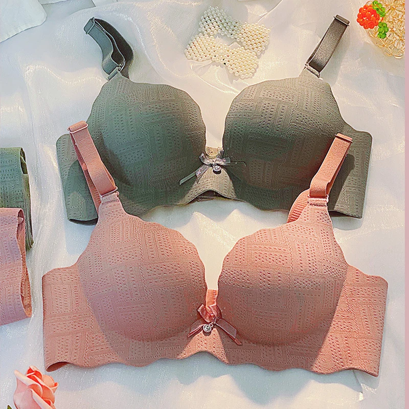 

1Pcs Bra for Young Woman Teenagers Bralette Lingerie Solid Female Underwear Wire Free Push Up Bras Ropa Interior Femenina 2023