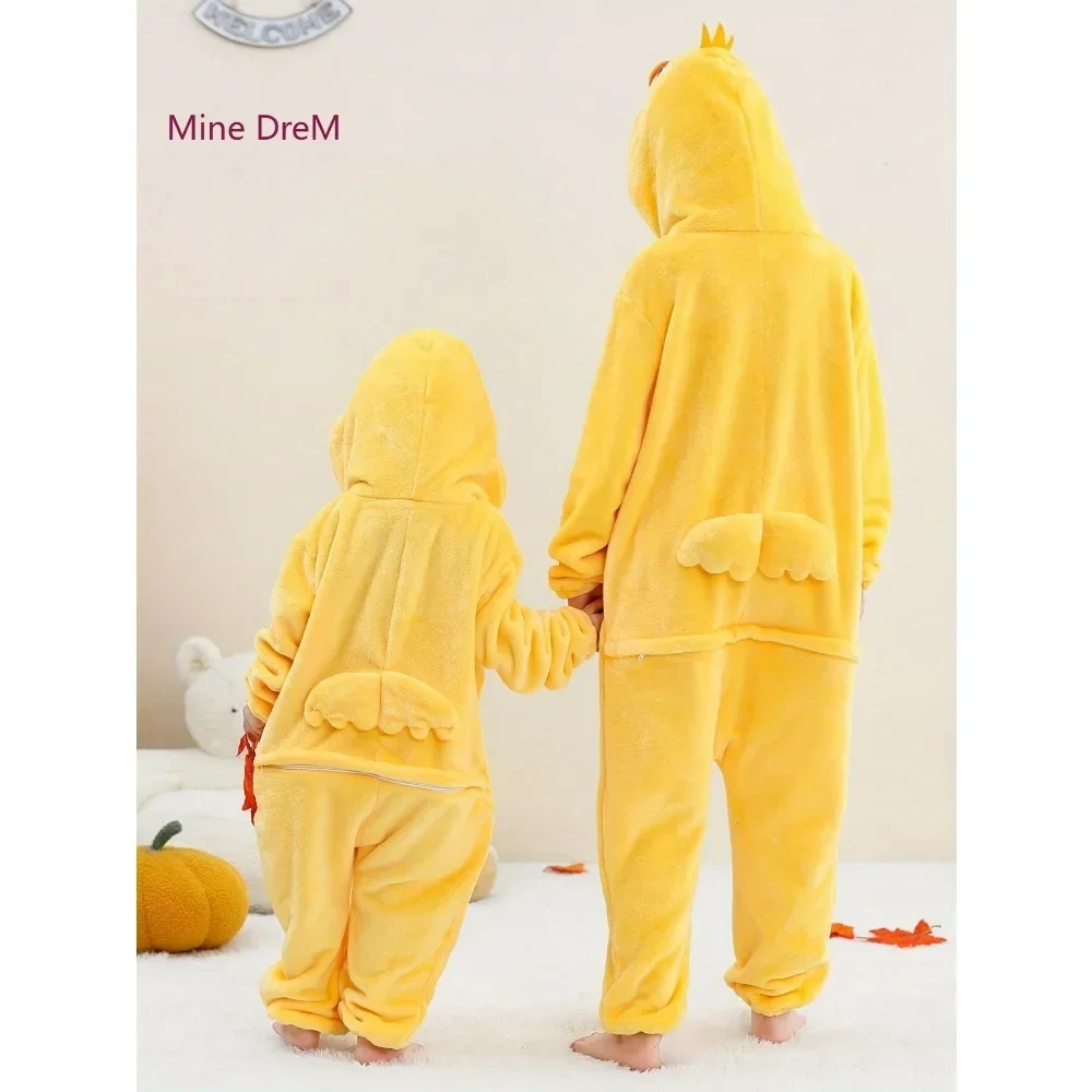Children Chicken Kigurumi Onesies Pajama Boy Girl Sleepwear Halloween Jumpsuit Animal Duck Cosplay Onesies Pajamas