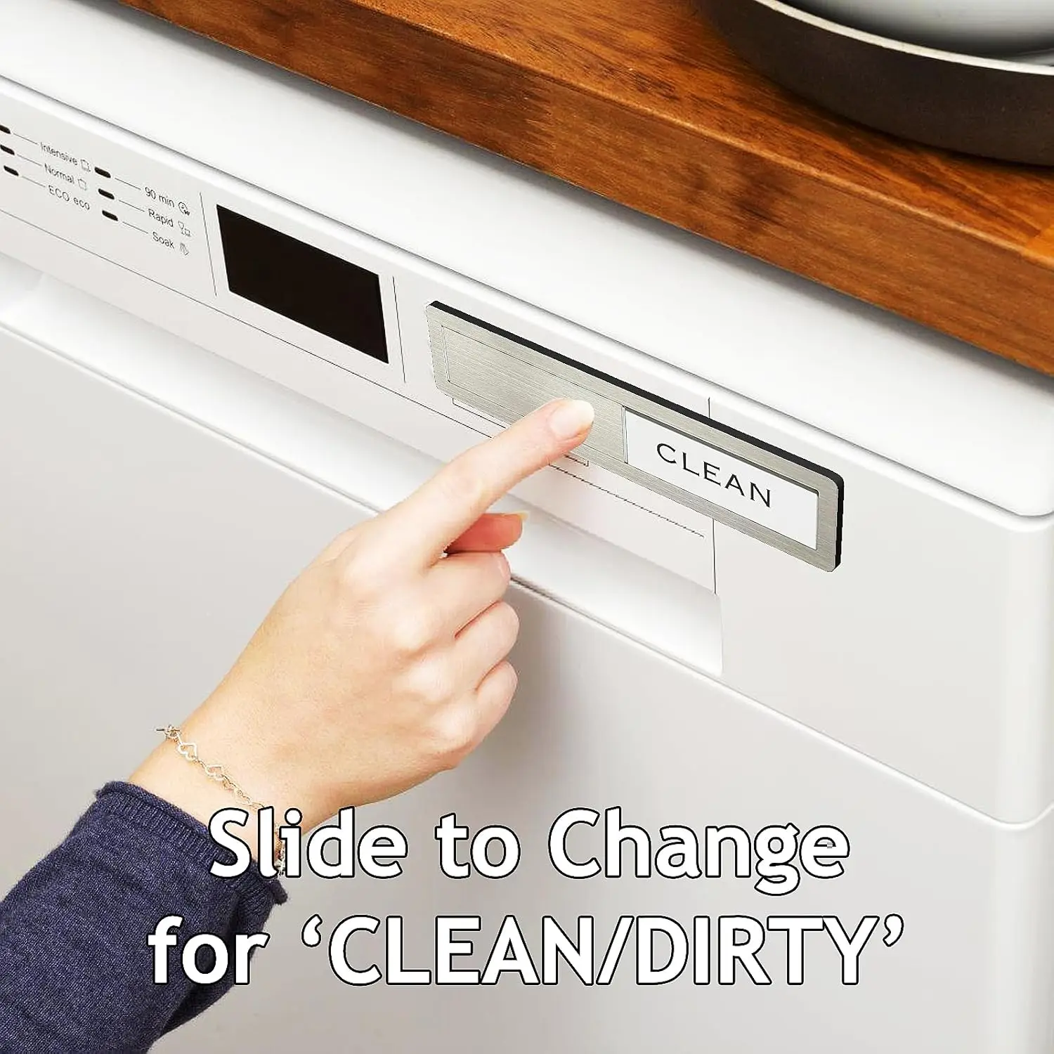 Dishwasher Magnet Clean Dirty Sign Non-Scratch Kitchen Decor
