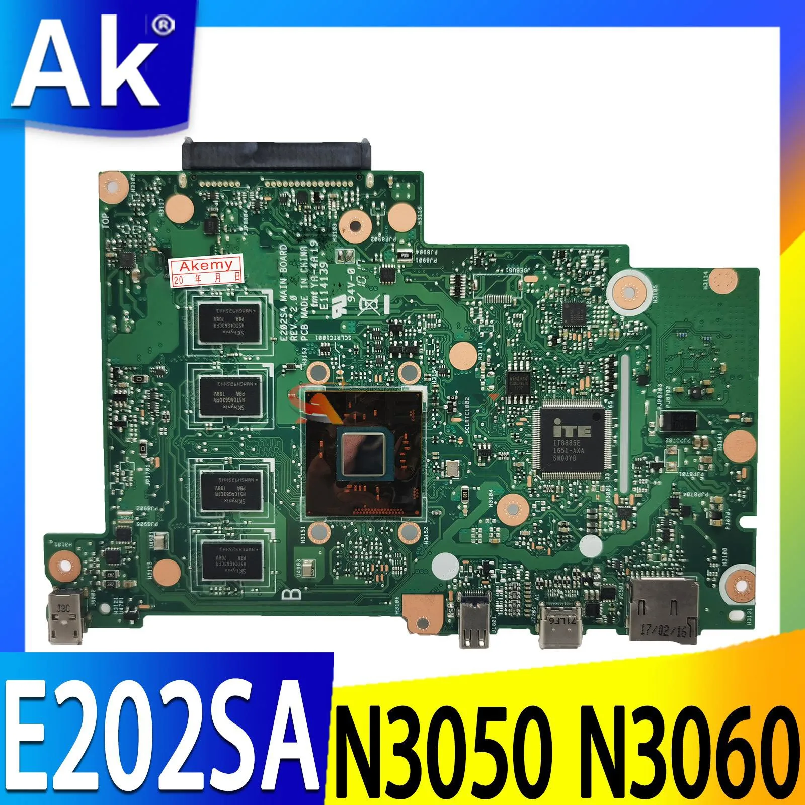 Шэньчжэнь для ASUS EeeBook Placa E202SA материнская плата E202S материнская плата для ноутбука с N3050/N3060 N3700/N3710 100% тест Быстрая доставка