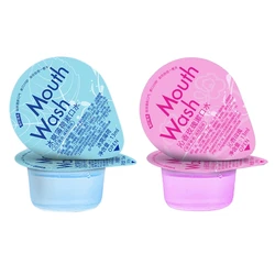 Taza de gelatina desechable portátil para viaje, taza de gelatina con sabor a Rosa menta, agua para enjuague bucal, envío directo, 5 piezas