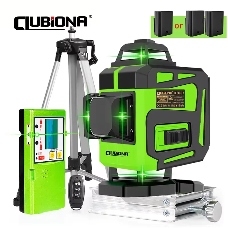 16/12 Lines Laser Level laser level green line Self-leveling 360 Horizontal And Vertical Super Powerful green Beam Laser Level
