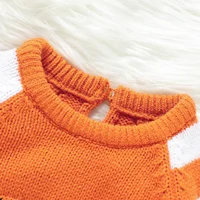 Halloween Baby Bodysuits Pumpkin Knit Newborn Boys Girls O Neck Long Sleeve Onesie Jumpsuits 0-18m Infant Toddler Winter Outfits 2