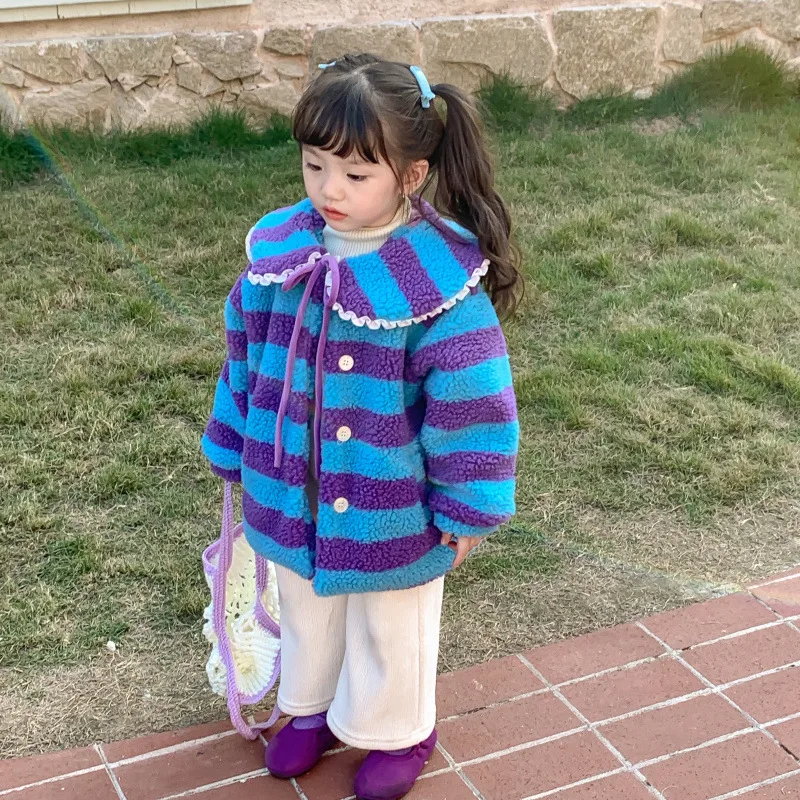 

Girls Coat Jacket Winter Cotton Windbreak 2023 Fleece Warm Thicken Teenagers High Quality Children's Clothing