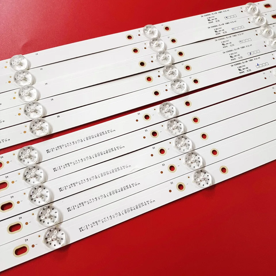 10Pcs/1Set LED Backlight Strip 4+5 Lamps 3V for 55