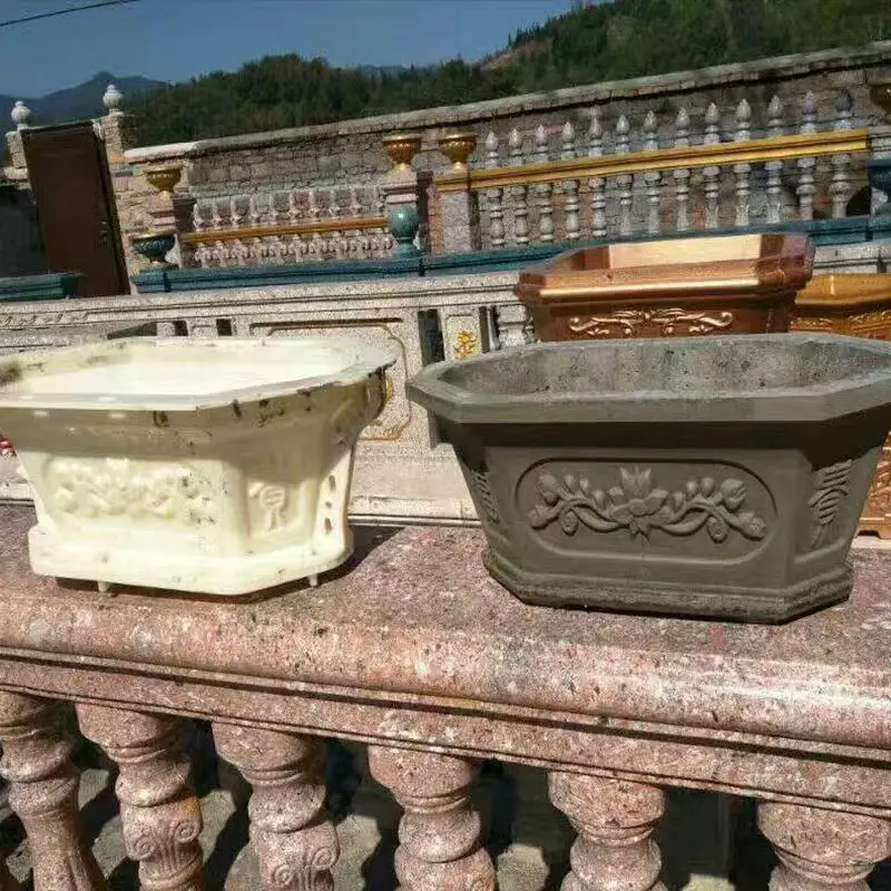 Rectangular Cement Flower Pot mold Roman Column European-style bonsai model large Small abrasive making homemade