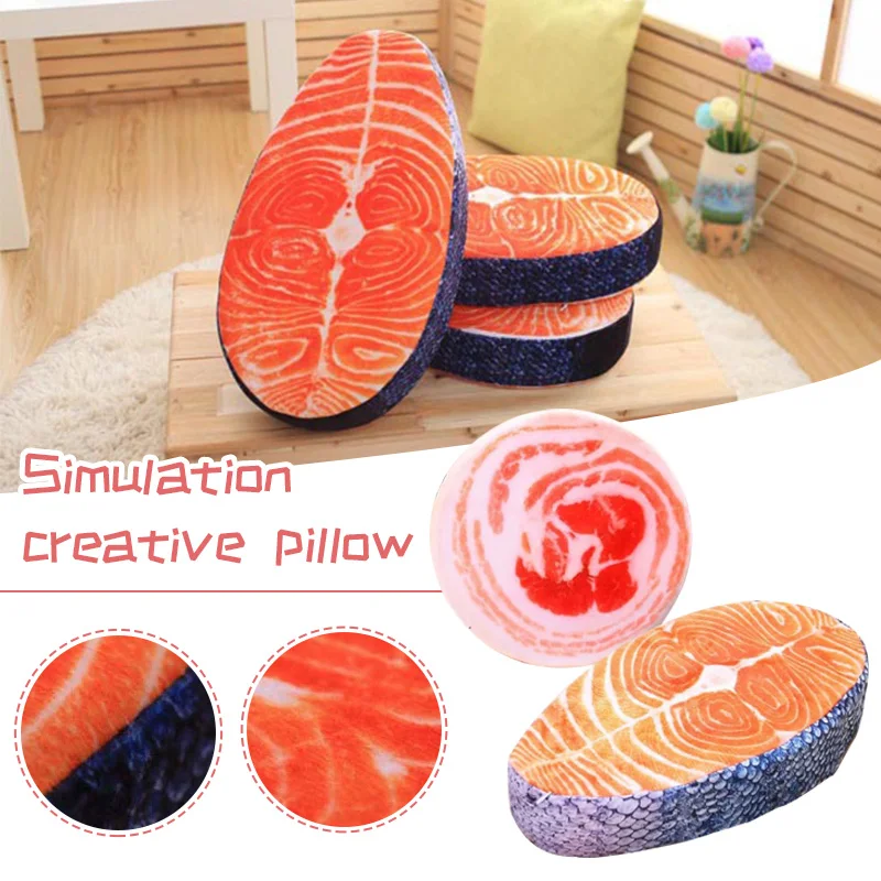 Nordic Amusing Simulation Tasty Salmon Fish Sushi Cushion Creative