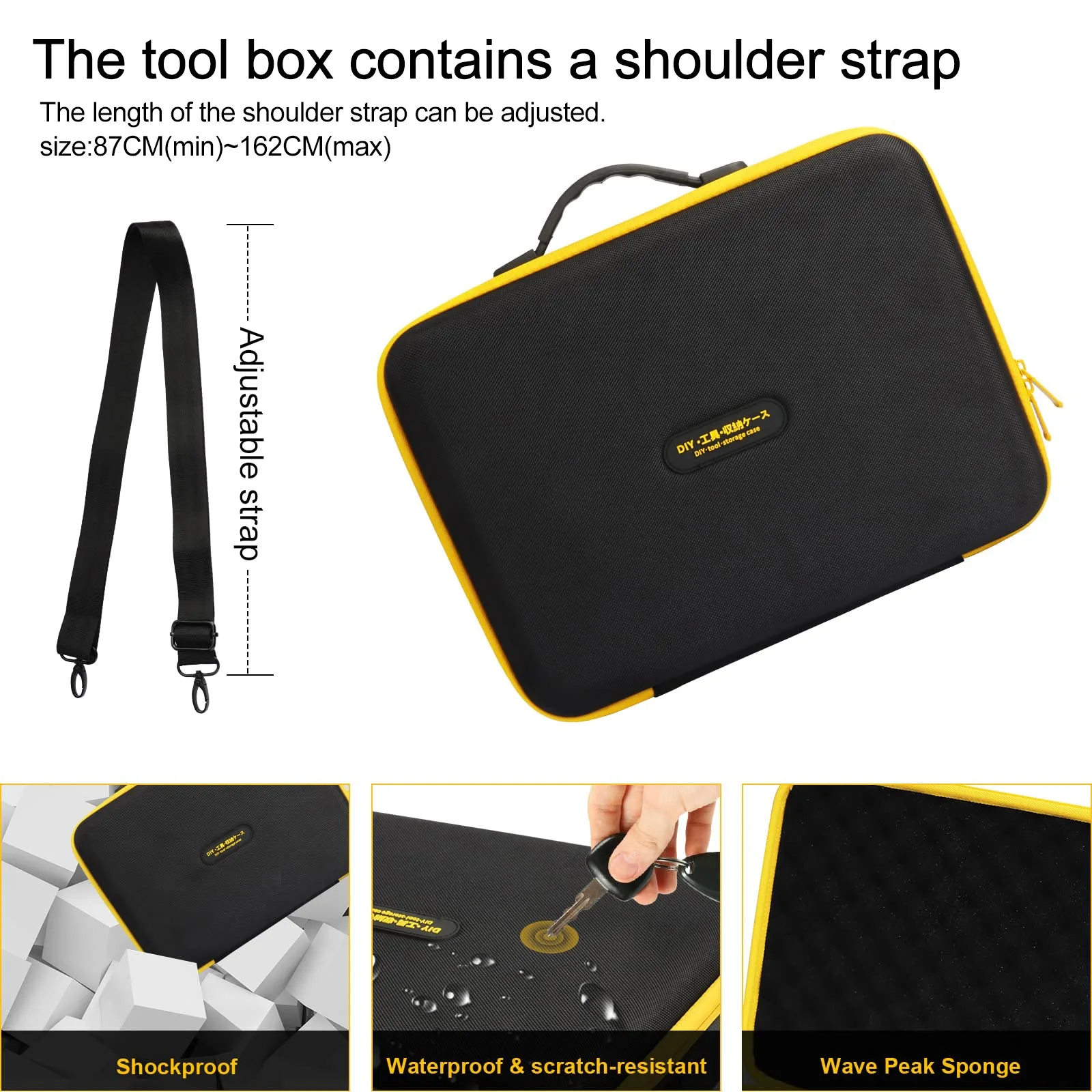 Portable Power Tool Battery Storage Case Waterproof accessories box For DEWALT ect batteries store carry Can partition Waitley