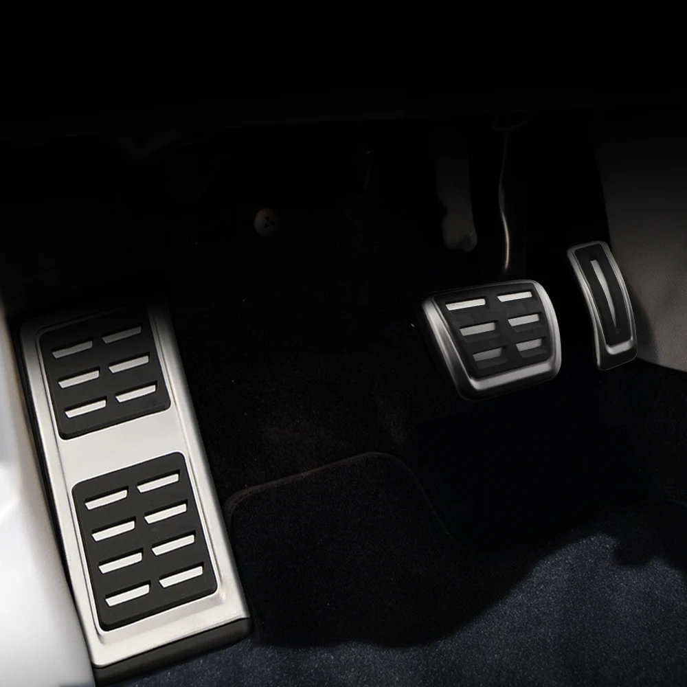 LHD Stainless Steel Car Pedals Gas Brake Foot Rest Pedal Pad Cover For Audi Q2 Accessories