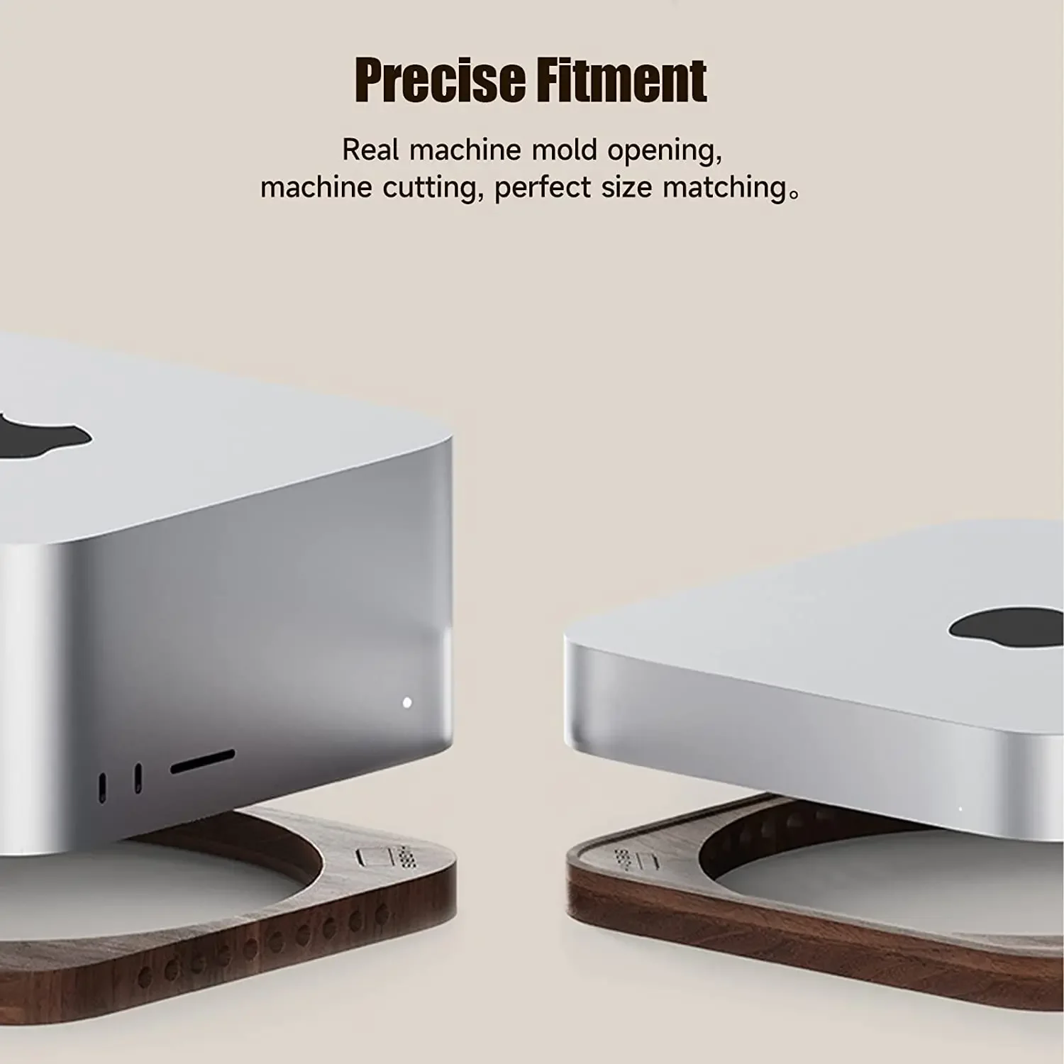 

Desktop For Cooling Dustproof Accessories Walnut Stand Wooden Holder Studio Mount Mini And Heat Mac Disspation