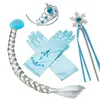 Elsa Anna Girl Princess Accessories Kids Mermaid Belle Sofia Rapunzel Magic Wand Crown Tiara Gloves Wig Party Supplies petticoat 3