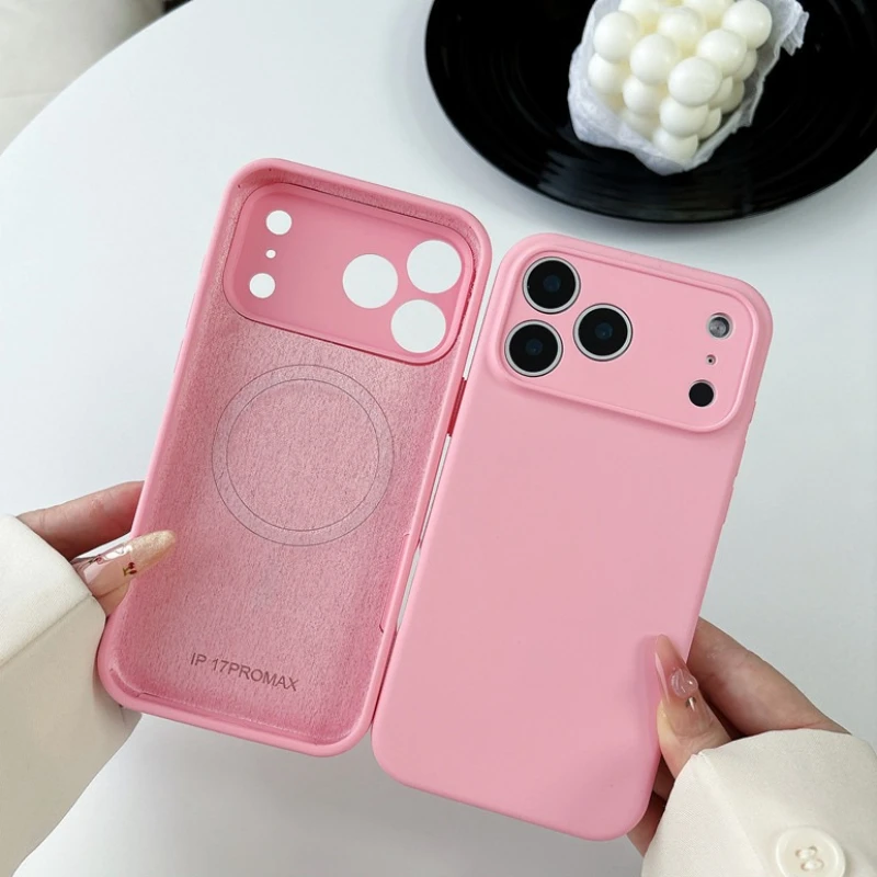 Magnetic Liquid Silicone Soft Phone Case with Magsafe Compatibility