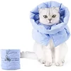Cat Cone,Adjustable Cat Cone Collar Soft,Cat Recovery Collar, Stop Licking for Small Large Cats- Easy for Cats to Eat and Drink 1