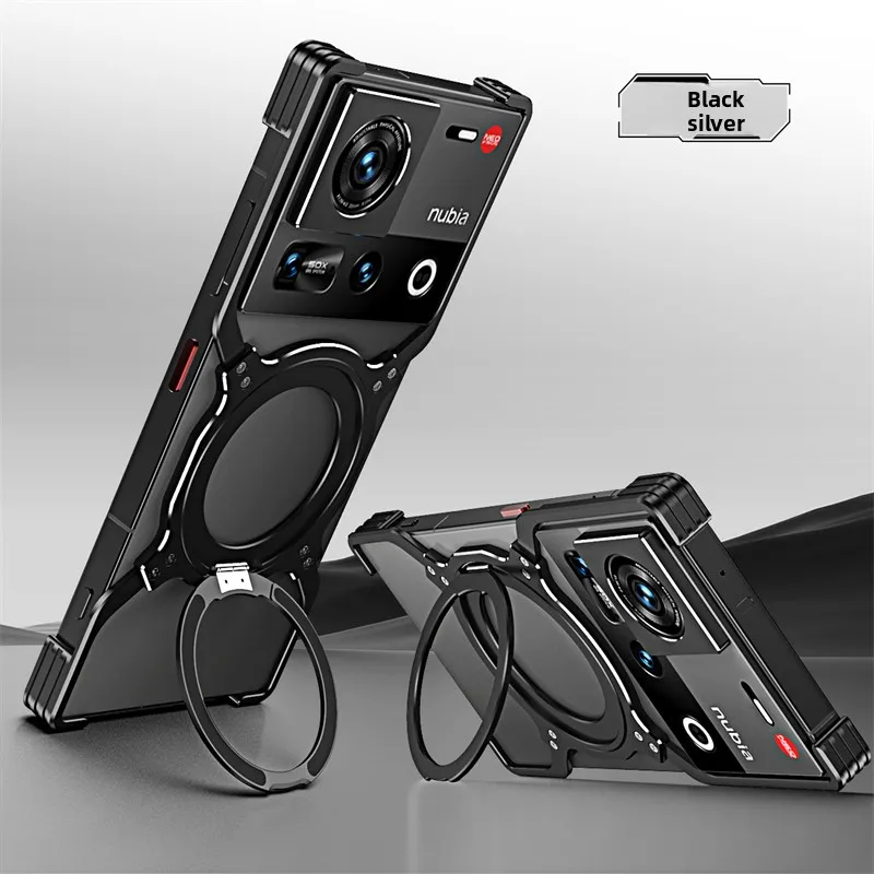 Magnetic Ring Aluminum Alloy Shockproof Bumper Case