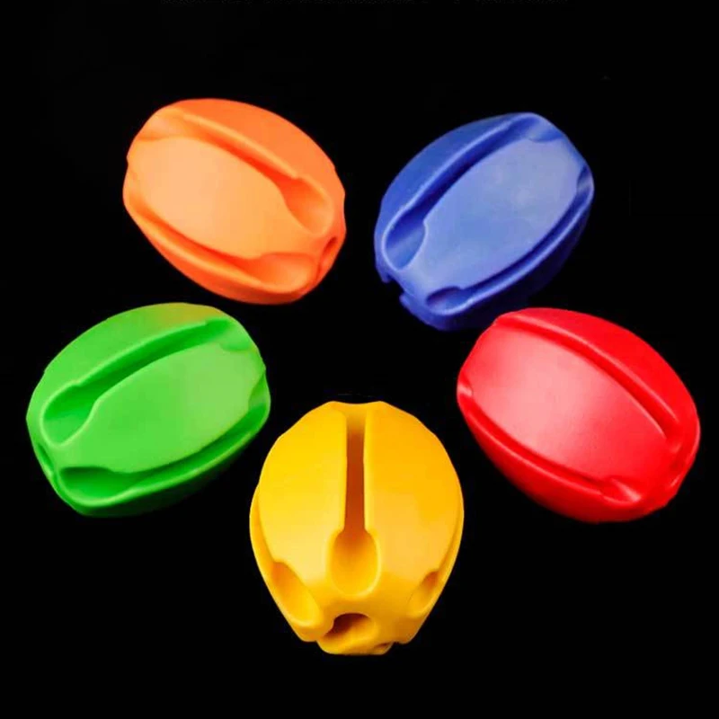 6pcs Silicone Fishing Rod Holder Ball Straps 5 Hole Lightweight Fishing Tackle Ties Organizer Storage Racks Accessories