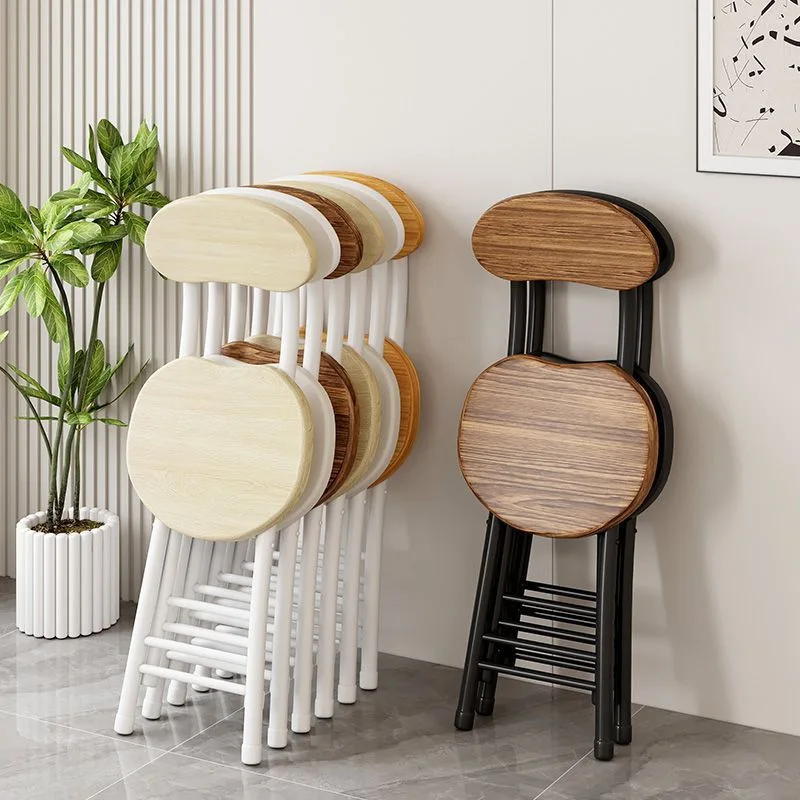 Portable Folding Stool Dining Chair Lightweight Plastic Compact Seat Home Outdoor Dorm Kitchen Training Meeting Living Room