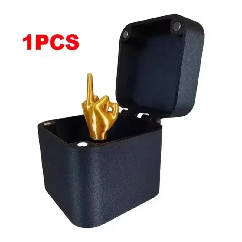 Middle Finger Surprise Gift Boxs Christmas Fun Prank Gift Offices Desk Home Decor Gift Decoration Toys Children Miniature Items