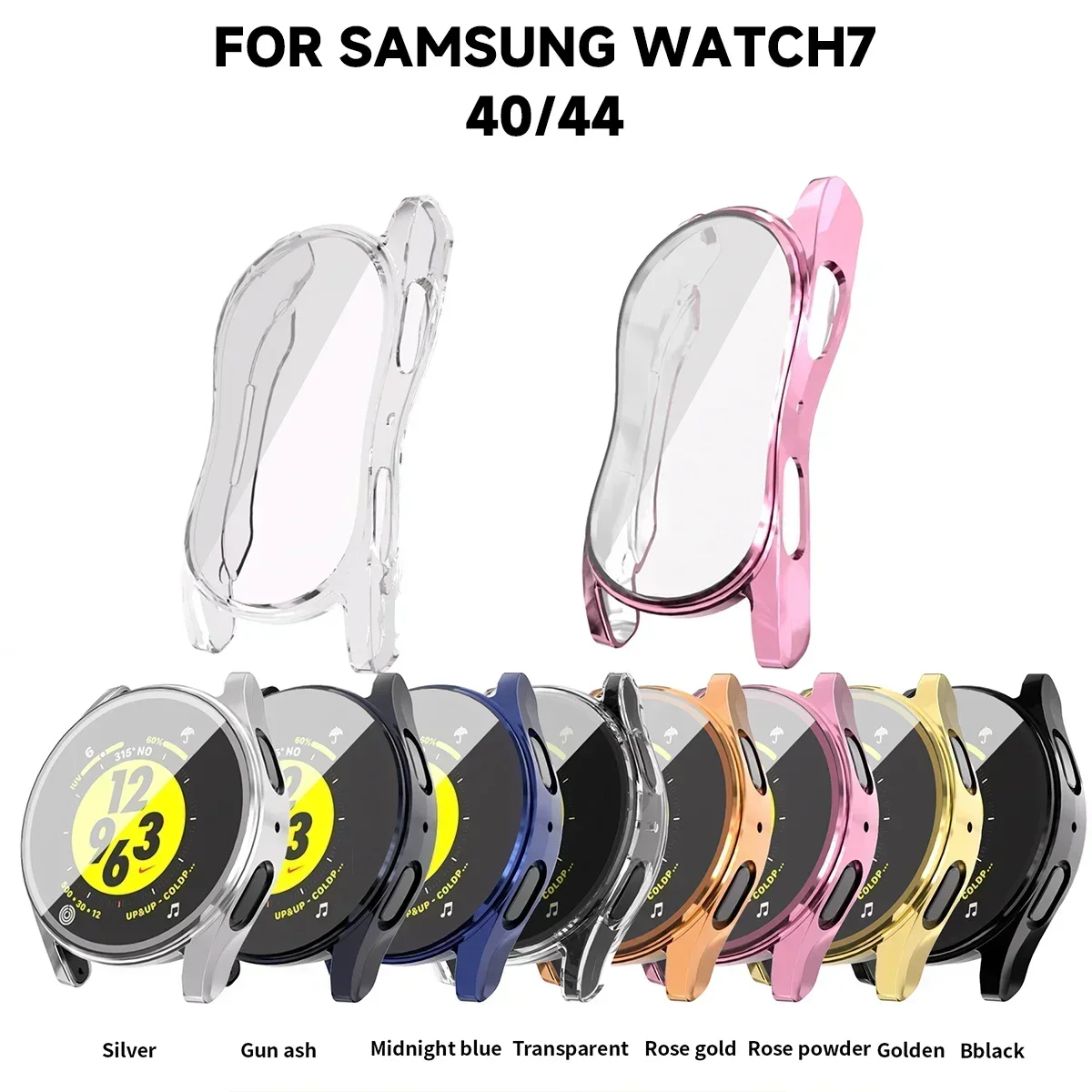 All-Around TPU Screen Protector Case - Enhanced Protective Cover for Samsung Galaxy Watch Accessories (40mm/44mm)