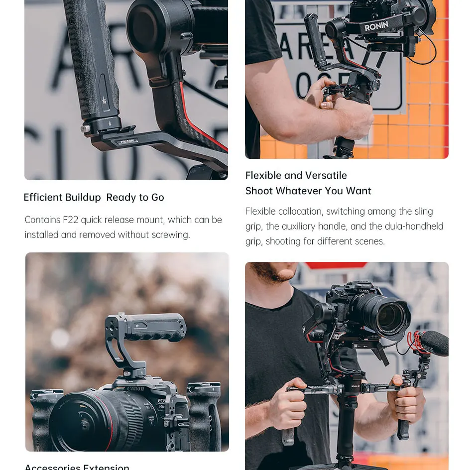 F22 Quick Release Top Hand Grip F22A3A12 All-round Camera Handle with Cold Shoe