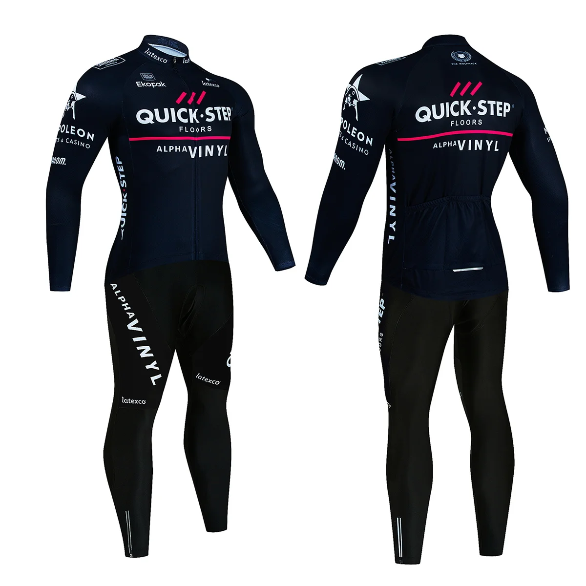 Quick Step-Ensemble de maillot de cyclisme à manches longues pour ...