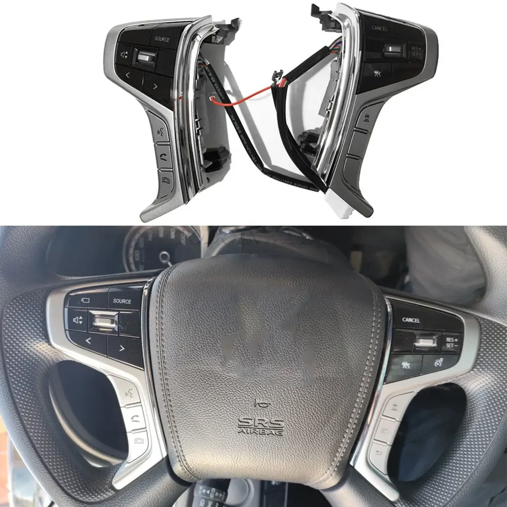 

Левый + правый + провод для Mitsubishi PAJERO SPORT 2015-2022 Outlander Delica L200 рулевое колесо переключатель круиз-контроля звуковая кнопка