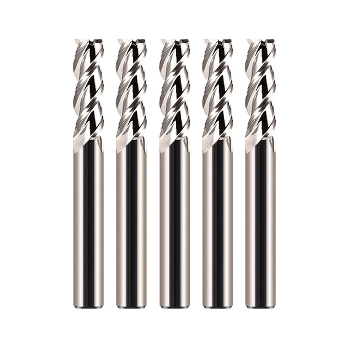 

5PCS 55 Degrees Spiral Upcut Router Bits Set 6mm Solid Carbide CNC Wood Router Bits for Woodworking