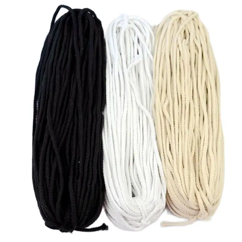 5-8mm Beige Rope Cotton Thick Cords Home Textile CraftDIY Handmade Decorative Accessories Cord