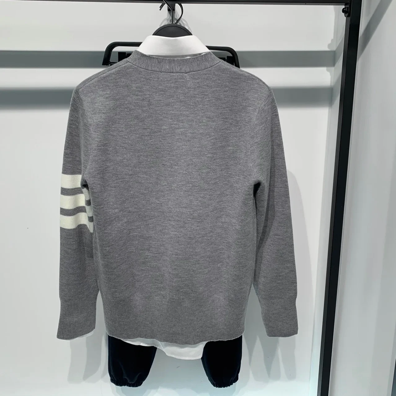 NewTB 영국 프레피 스타일 니트 울 가디건, 탑 스웨터, 오토바이 라이더 조끼, 트렌디한 가을 겨울, BWEAA3C06