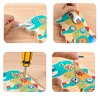 Montessori Wooden Toys Pretend Play Set Dinosaur DIY Tool Play Nut Disassembly Screw Assembly Repair Carpenter Tools for Kids 5