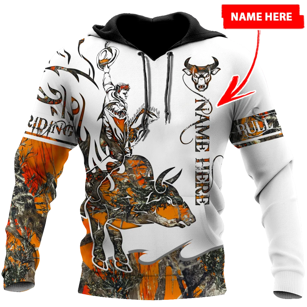 Benutzerdefinierte Name Bull Riding Tattoo 3D All Over Gedruckt Männer Hoodie Unisex Mit Kapuze Sweatshirt Streetwear Casual Zipper Hoodies DK448 – Detail 6
