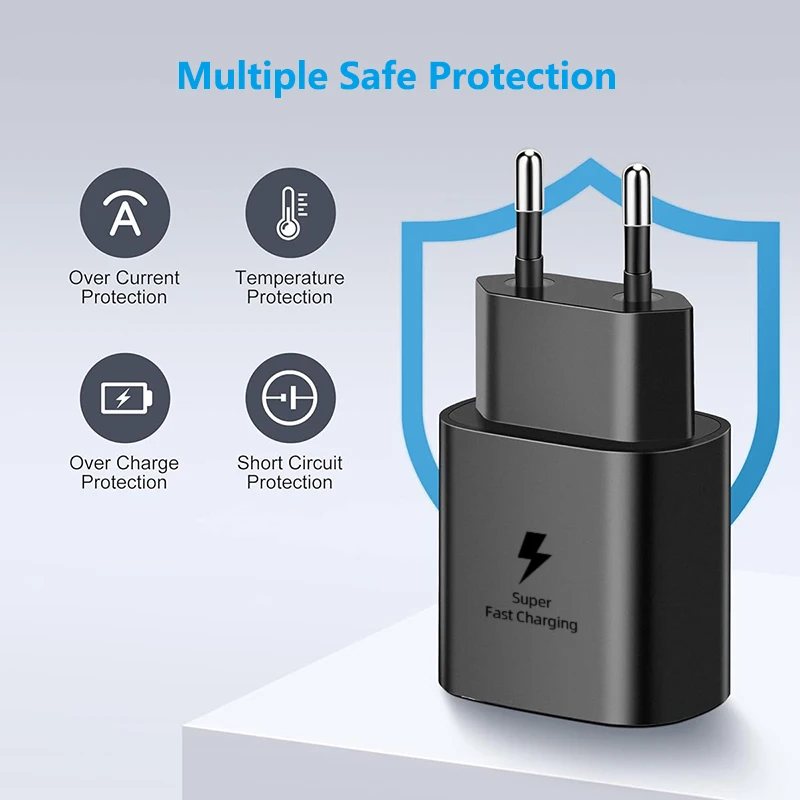 High-Speed 25W USB-C Fast Charger with Multiple Cable Length Options