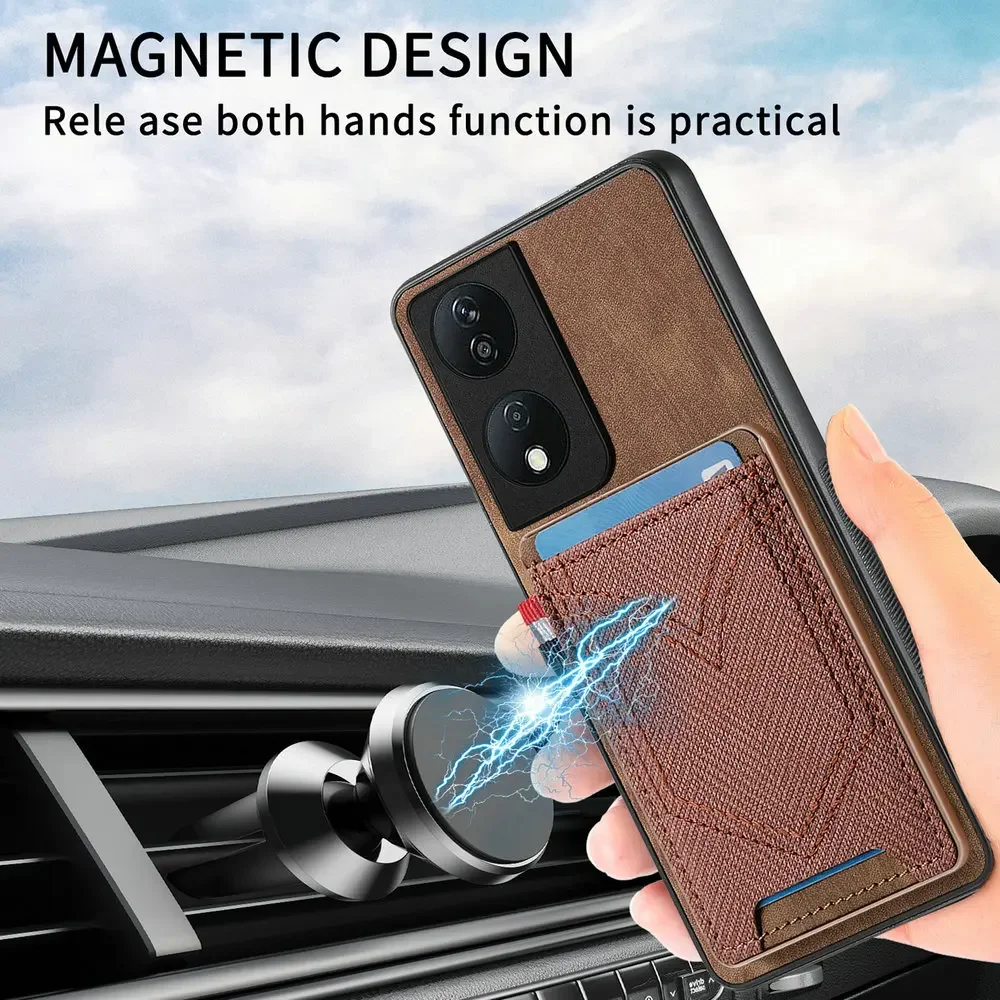 Magnetic Leather Card Case with 360° Lens Armor Protection