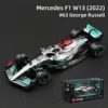 Bburago 1:43 2022 Mercedes AMG W13 F1 Formula Racing Car Static Simulation Diecast Alloy Model Car 2