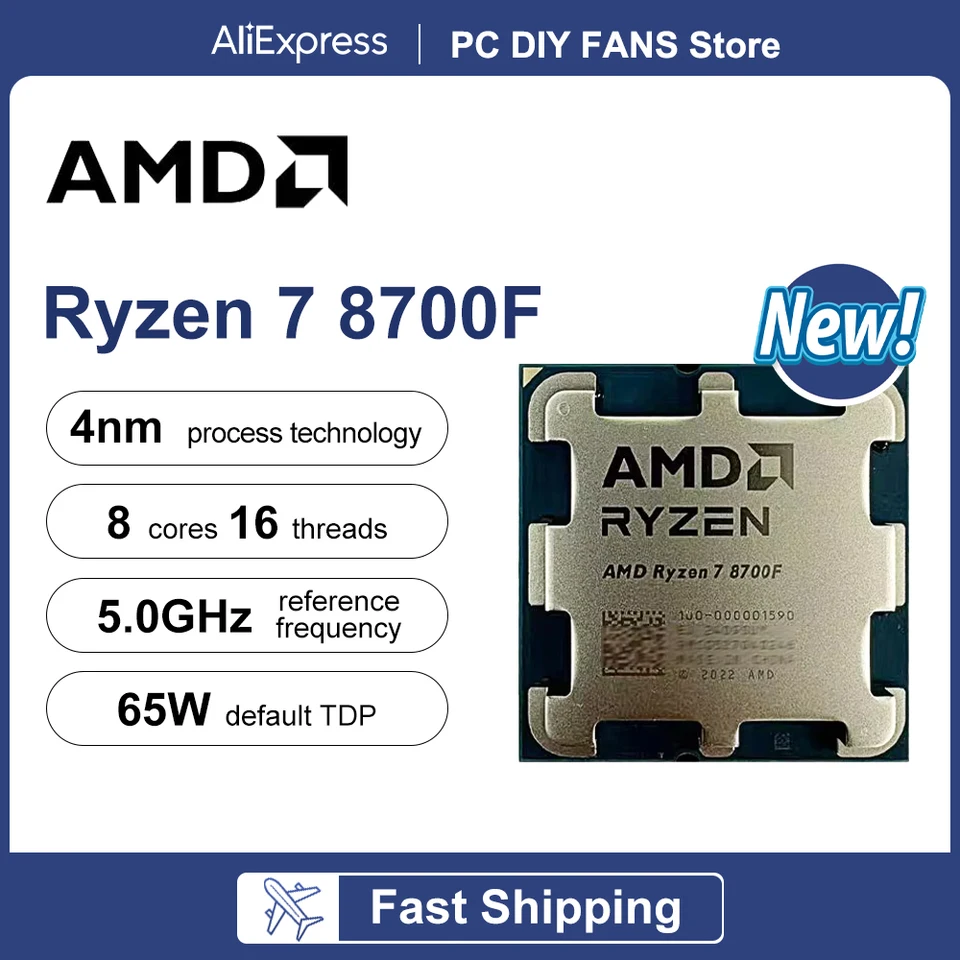 CPU AMD Ryzen 7 8700F AMD Ryzen 7 8700F (4.1 Ghz) - Ryzen 7 8000 Series 8-Core/ 16
